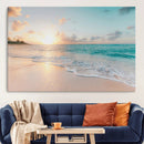 Beach Sunset Wall Art Canvas Print, Framed Ocean Waves Art by MyGreatCanvas | Canvas Wall Art Prints | Photo Prints & Wall Decor