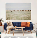 Bison Herd Wall Art Canvas Print – Framed Western Bison