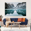 Mountain Lake Wall Art Canvas Print – Framed Toblacher See