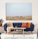 Foggy Plains Wall Art Canvas Print – Framed Horseback Riders by MyGreatCanvas | Canvas Wall Art Prints | Photo Prints & Wall Decor