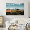 Rustic Farmhouse Wall Art Canvas Print – Teton Range Mormon