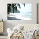 Tropical Beach Wall Art Canvas Print – Framed Serene Ocean