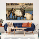 Wild Elk Wall Art Canvas Print – Framed Neutral Wildlife by MyGreatCanvas | Canvas Wall Art Prints | Photo Prints & Wall Decor