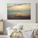 Sunset Seascape Wall Art Canvas Print – Framed Pastel Ocean