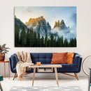 Wilderness Wall Art Canvas Print – Misty Forest Nature