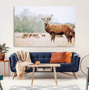 Rustic Deer Wall Art Canvas Print – Forest Woodland Stag