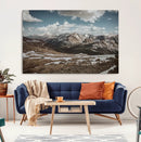 Mountain Landscape Wall Art Canvas Print – Framed Snowy