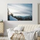 Snowy Mountain Wall Art Canvas Print – Frosty Peaks Alpine