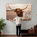 Texas Longhorn Cow Canvas Wall Art, Majestic Bull and Rustic by MyGreatCanvas | Canvas Wall Art Prints | Photo Prints & Wall Decor