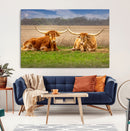 Texas Longhorn Pair Wall Art Canvas Print – Peaceful Rustic by MyGreatCanvas | Canvas Wall Art Prints | Photo Prints & Wall Decor