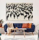 Wild Horse Stampede Wall Art Canvas Print – Monochrome by MyGreatCanvas | Canvas Wall Art Prints | Photo Prints & Wall Decor