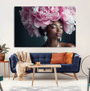 Black Beauty Petal Crown Wall Art Canvas Print – Floral by MyGreatCanvas | Canvas Wall Art Prints | Photo Prints & Wall Decor