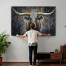 Rustic Bull Wall Art Canvas Print, Longhorn Wall Decor for by MyGreatCanvas | Canvas Wall Art Prints | Photo Prints & Wall Decor