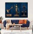 Lady Justice Wall Art Canvas Print – Elegant Gold Legal by MyGreatCanvas | Canvas Wall Art Prints | Photo Prints & Wall Decor