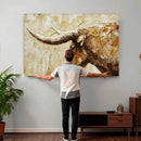 Rustic Longhorn Bull Wall Art Canvas Print – Vintage Western by MyGreatCanvas | Canvas Wall Art Prints | Photo Prints & Wall Decor