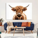 Scottish Highland Cow Canvas Print, Framed Highland Cow