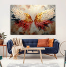 Vibrant Angel Wings Wall Art Canvas Print – Gold Red by MyGreatCanvas | Canvas Wall Art Prints | Photo Prints & Wall Decor
