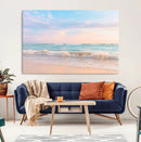 Serene Ocean Waves Wall Art Canvas Print – Pastel Sky Soft by MyGreatCanvas | Canvas Wall Art Prints | Photo Prints & Wall Decor