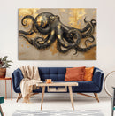 Octopus Black Gold Wall Art Marine Life Ocean Creature by MyGreatCanvas | Canvas Wall Art Prints | Photo Prints & Wall Decor