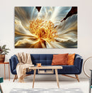 Golden Abstract Flower Canvas Wall Art, Modern Botanical by MyGreatCanvas | Canvas Wall Art Prints | Photo Prints & Wall Decor
