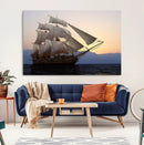 Majestic Sailing Ship Wall Art Canvas Print, Sunset Ocean by MyGreatCanvas | Canvas Wall Art Prints | Photo Prints & Wall Decor