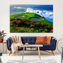 Coastal Golf Course Wall Art Canvas Print – Vibrant Green by MyGreatCanvas | Canvas Wall Art Prints | Photo Prints & Wall Decor