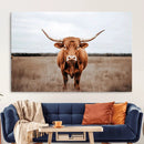 Longhorn Bull Wall Art Canvas Print – Framed Rustic by MyGreatCanvas | Canvas Wall Art Prints | Photo Prints & Wall Decor
