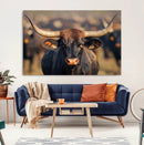 Majestic Texas Longhorn Bull Rustic Farm Animal Strong by MyGreatCanvas | Canvas Wall Art Prints | Photo Prints & Wall Decor