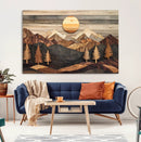 Wooden Mountain Layers Art – Rustic Pine Tree Landscape by MyGreatCanvas | Canvas Wall Art Prints | Photo Prints & Wall Decor
