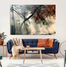 Sunlit Autumn Forest Wall Art Canvas Print – Framed Mist by MyGreatCanvas | Canvas Wall Art Prints | Photo Prints & Wall Decor