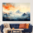 Warm Clouds Abstract Mountain Wall Art, Modern Landscape by MyGreatCanvas | Canvas Wall Art Prints | Photo Prints & Wall Decor