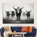 Texas Longhorn Wall Art Canvas Print, Framed Speckled Cow by MyGreatCanvas | Canvas Wall Art Prints | Photo Prints & Wall Decor