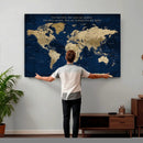 Custom Push Pin World Map Wall Art Canvas Print – by MyGreatCanvas | Canvas Wall Art Prints | Photo Prints & Wall Decor