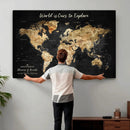 Personalized World Map Print | Customize Map with Push Pin by MyGreatCanvas | Canvas Wall Art Prints | Photo Prints & Wall Decor