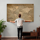 Personalized World Map Wall Art – Custom Framed Push Pin