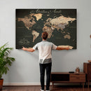 Custom Push Pin World Map Wall Art – Personalized Travel