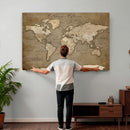 Custom Push Pin Map Canvas Print – Personalized Travel