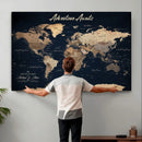 Custom Push Pin World Map Canvas Print – Custom Framed by MyGreatCanvas | Canvas Wall Art Prints | Photo Prints & Wall Decor