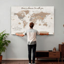 Personalized Canvas Wall Art Print – Custom Framed Push Pin