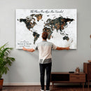 Personalized Push Pin World Map Canvas Print – Custom