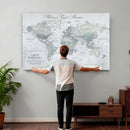Personalized Antique World Map Canvas Print – Custom Push