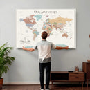 Custom Push Pin World Map Wall Art Canvas Print – by MyGreatCanvas | Canvas Wall Art Prints | Photo Prints & Wall Decor