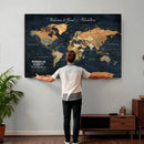 Personalized World Map Canvas – Custom Framed Push Pin by MyGreatCanvas | Canvas Wall Art Prints | Photo Prints & Wall Decor