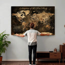 Personalized Family World Map Canvas – Custom Framed Push by MyGreatCanvas | Canvas Wall Art Prints | Photo Prints & Wall Decor