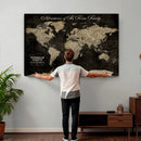 Personalized Push Pin World Map Canvas – Custom Framed by MyGreatCanvas | Canvas Wall Art Prints | Photo Prints & Wall Decor