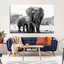 Elephant Family Africa Wall Art Canvas Print by MyGreatCanvas | Canvas Wall Art Prints | Photo Prints & Wall Decor