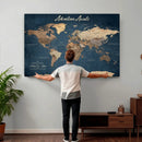 Personalized Vintage Push Pin World Map Canvas Print – by MyGreatCanvas | Canvas Wall Art Prints | Photo Prints & Wall Decor