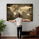 Large Framed Vintage World Map Wall Art Print for Home Wall by MyGreatCanvas | Canvas Wall Art Prints | Photo Prints & Wall Decor