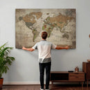 World Map Canvas Print – Framed Travel Map Wall Art for by MyGreatCanvas | Canvas Wall Art Prints | Photo Prints & Wall Decor