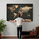 Vintage World Map Canvas Wall Art – Framed Travel Map for by MyGreatCanvas | Canvas Wall Art Prints | Photo Prints & Wall Decor